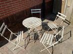 Bistro tafel en stoelen set, Tuin en Terras, Tuinsets en Loungesets, Ophalen, Gebruikt, 2 zitplaatsen