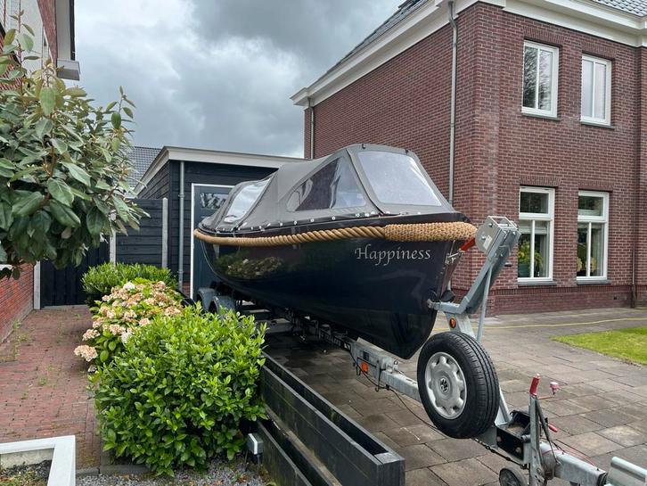 Harding sloep elektrisch aangedreven, Watersport en Boten, Sloepen, Zo goed als nieuw, 10 tot 30 pk, 6 meter of meer, Binnenboordmotor