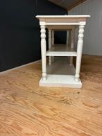 Mooie hoge lange witte tafel met een middenplank, Huis en Inrichting, Woonaccessoires | Zuilen en Pilaren, Ophalen, Zo goed als nieuw