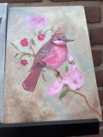 Olieverf schilderij van een vogel, Ophalen of Verzenden