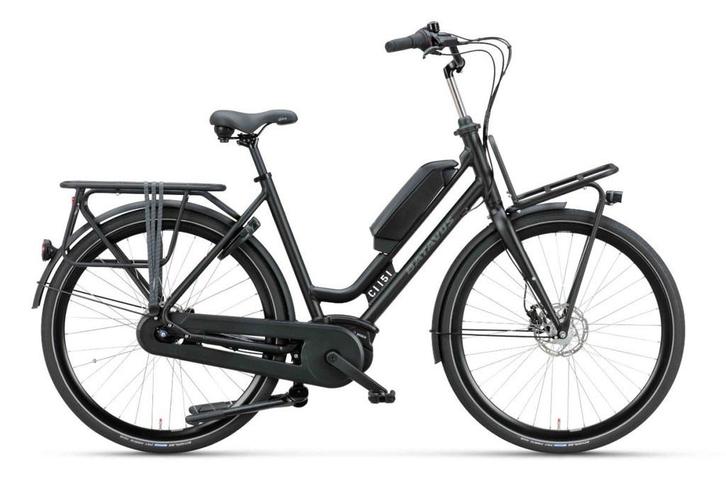 BATAVUS Quip E-go Plus Dames Zwart Mat 55cm L 2023, Fietsen en Brommers, Elektrische fietsen, Nieuw, Batavus, 55 tot 59 cm