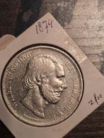 Rijksdaalder Willem lll, 1874zf., Ophalen of Verzenden, Koning Willem III, 2½ gulden