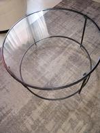 Salontafel rond met glasplaat, Ophalen, Gebruikt, 50 tot 100 cm, Rond
