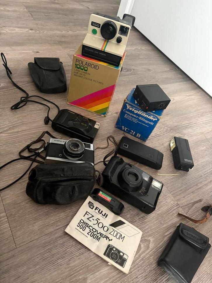 Oude Fotocamera Collectie: Polaroid, Olympus, Kodak, Audio, Tv en Foto, Fotocamera's Analoog, Gebruikt, Polaroid, Ophalen of Verzenden