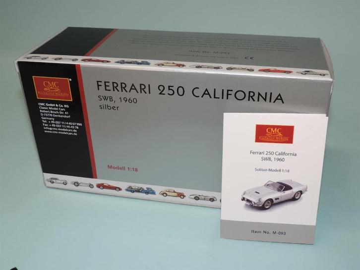 CMC M-093 Ferrari 250 GT SWB California Spyder 1961 Lim 2500, Hobby en Vrije tijd, Modelauto's | 1:18, Nieuw, Auto, Overige merken