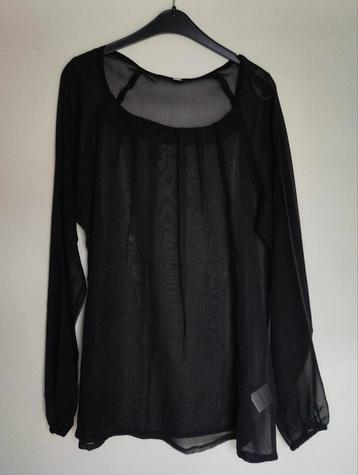Zwarte transparante blouse maat 42 beschikbaar voor biedingen