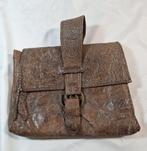 vintage leren tas, Ophalen of Verzenden, Gebruikt, Bruin, Handtas