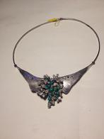 antieke zilveren collier, Sieraden, Tassen en Uiterlijk, Antieke sieraden, Ophalen of Verzenden, Zilver, Ketting, Met edelsteen