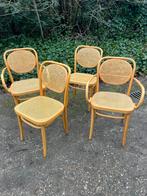 4 eetkamerstoelen (vintage/RADAMSKO/jaren60), Huis en Inrichting, Stoelen, Ophalen, Riet of Rotan, Overige kleuren, Zo goed als nieuw