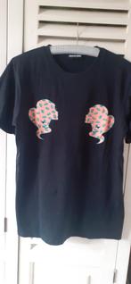 Reinders t shirt met 2 meisjes gezichten, Zwart, Ophalen of Verzenden, Zo goed als nieuw, Korte mouw