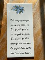 Vintage Tegel - Tel uw zegeningen, Ophalen of Verzenden