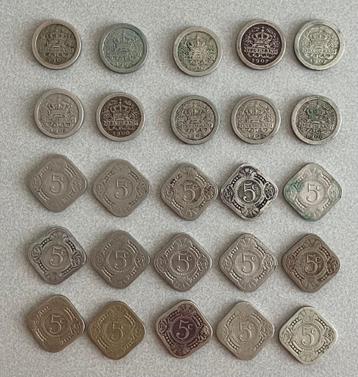 25 stuivers / 5 cent Wilhelmina beschikbaar voor biedingen