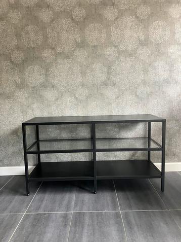 Ikea Vittsjo TV Meubel zwart metaal glasplaat beschikbaar voor biedingen