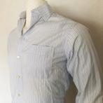 Eton shirt - overhemd - fine stripe heren, Kleding | Heren, Verzenden, Halswijdte 38 (S) of kleiner, Wit, Eton
