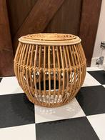 Leuke bamboe planten/bijzettafel, Minder dan 55 cm, Rond, Zo goed als nieuw, Ophalen