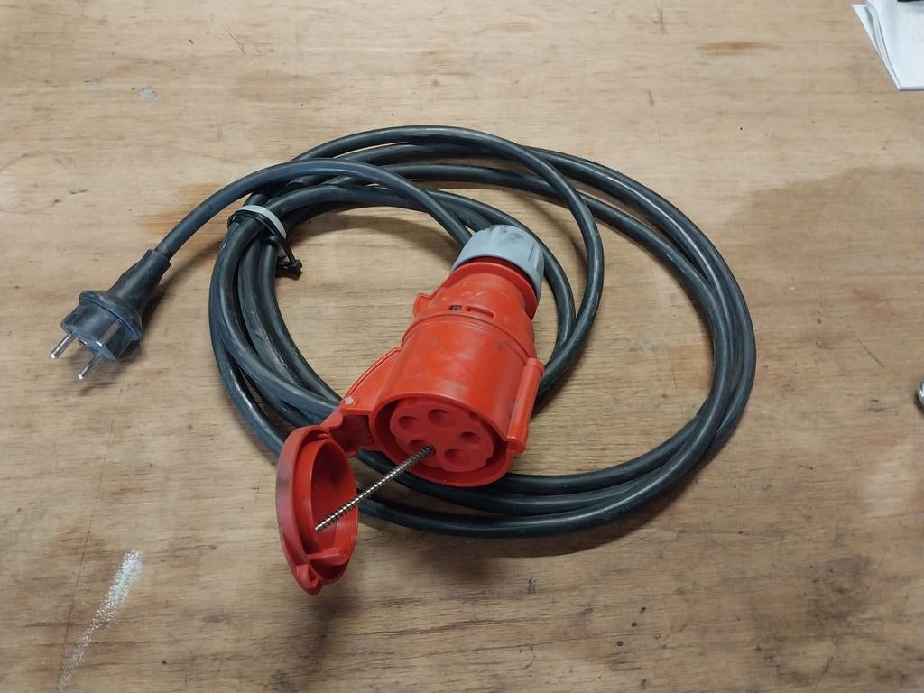Verleng kabel  380 volt 32 ampère, Verzenden, Gebruikt