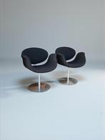 Set van 2 zwarte Little tulip chairs Artifort, Huis en Inrichting, Stoelen, Ophalen, Gebruikt, Zwart