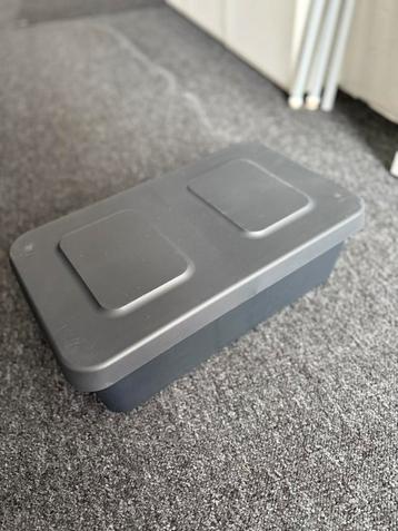SOCKERBIT Bak met deksel, 7 stuks grijs, 38x25x15 cm beschikbaar voor biedingen