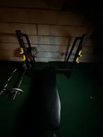 Bench press set met gewichten, Krachtstation, Ophalen of Verzenden, Zo goed als nieuw, Metaal