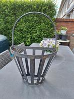 Vintage Metalen Mand met Handvat, Ophalen, Gebruikt