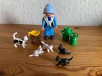 Playmobil vintage rosa katten vrouwtje 3007 jaren 90 oud, Ophalen of Verzenden, Zo goed als nieuw, Complete set