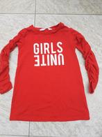 Jurk rood maat 92 H&M sweatjurk GIRLS UNITE jurkje, Meisje, Ophalen of Verzenden, Zo goed als nieuw, Jurk of Rok