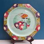 Set van 2 art nouveau majolica aardewerk borden,39 cm!!, Ophalen of Verzenden