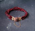 Granaten armband met gouden sluiting, Sieraden, Tassen en Uiterlijk, Antieke sieraden, Ophalen of Verzenden, Goud, Armband