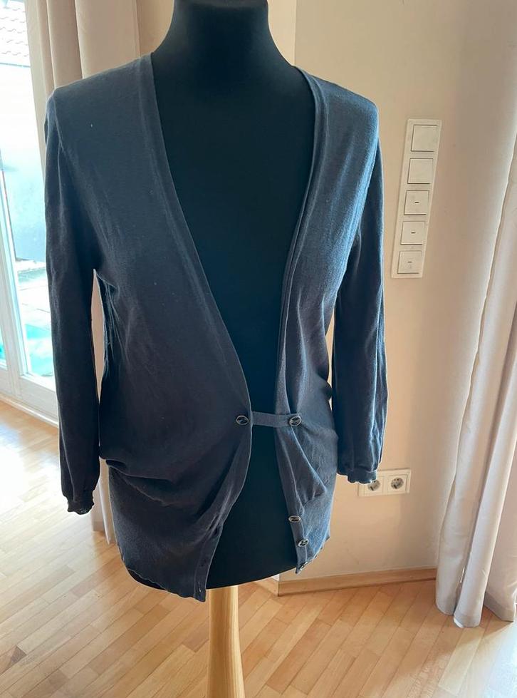 Turnover fijn zacht soepel vestje maat S blauw zijde katoen, Kleding | Dames, Truien en Vesten, Zo goed als nieuw, Maat 36 (S)