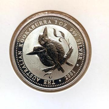1 Oz Kookaburra 2001 zilver - schaars beschikbaar voor biedingen