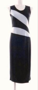 Ribkoff elegante kuitlange jurk zwart met wit accent maat 38, Verzenden, Zwart, Joseph Ribkoff, Nieuw