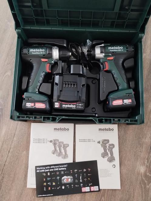 Metabo PowerMaxx BS 12 & SSD 12 Combo Set 2.7.1 12V, Doe-het-zelf en Verbouw, Gereedschap | Boormachines, Nieuw, Boor- en Schroefmachine
