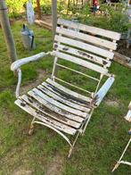 Franse retro tuinstoel 4x, Tuin en Terras, Ophalen, Gebruikt, Metaal
