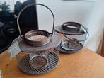windlicht/2/stuks/ijzer/tafel/decoratie/kerst/tafel/cadeau, Ophalen of Verzenden, Zo goed als nieuw, Metaal, Minder dan 25 cm