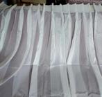1 Helderwitte luxe vitrage van 260 cm hoog en 150 cm breed, 200 cm of meer, Wit, 150 tot 200 cm, Ophalen of Verzenden