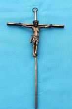 Koperen Christus kruis met Corpus 23.5 14, Verzenden, Zo goed als nieuw, Overige typen, Christendom | Katholiek