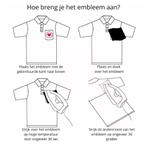 Strijk embleem Iron on Patch carnaval Hart met zwaard en pij, Hobby en Meer, Verzenden, Overige applicaties, Info@hobbyenmeer.com