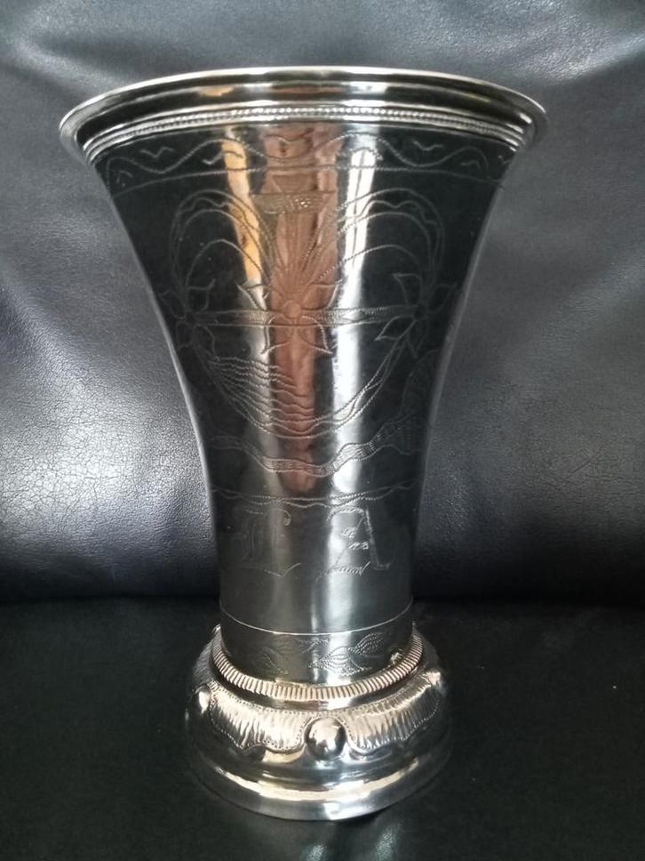Antiek Zilveren Bruidsbeker, Antiek en Kunst, Antiek | Goud en Zilver, Verzenden
