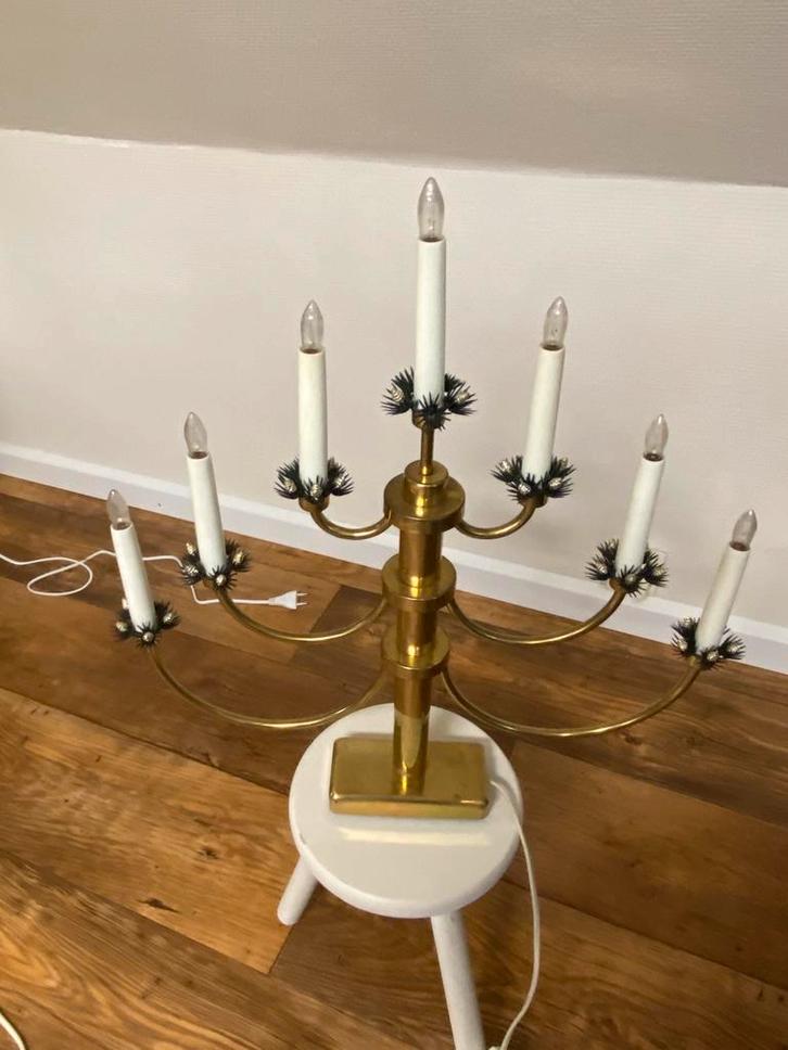 5- Armige messing elektrische kandelaar KonstSmide, Diversen, Kerst, Gebruikt, Ophalen
