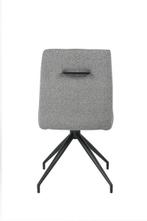 Grijze bouclé stoffen eetkamerstoel, model Guus, Ophalen, Nieuw, Metaal, Vijf, Zes of meer stoelen