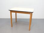 Kleine vintage eettafel formica eiken, Huis en Inrichting, Tafels | Eettafels, Gebruikt, 50 tot 100 cm, Niet, 50 tot 100 cm
