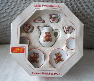 Steiff. Porseleinen mini Kinderserviesje compleet.(9-Delig). beschikbaar voor biedingen