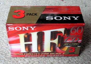 3 pack SONY HF 60 Good for CD NIEUW GESEALD beschikbaar voor biedingen