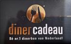 Te Koop: Diner Cadeau t.w.v. € 50,-, Cadeaubon, Overige typen