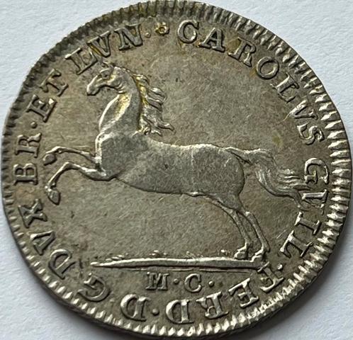 Brunswijk-Lunenburg mooie 1/6e thaler 1786, Postzegels en Munten, Munten | Europa | Niet-Euromunten, Losse munt, Duitsland, Zilver