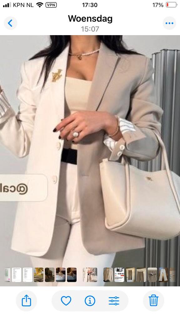 Nieuwe Light Mink ecru JoshV, JoshV Suus two-tone blazer S, Kleding | Dames, Jasjes, Kostuums en Pakken, Nieuw, Jasje, Maat 36 (S)