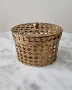 Antieke vintage potpourri doosje sieradendoos messing koper, Antiek en Kunst, Antiek | Koper en Brons, Ophalen of Verzenden, Koper