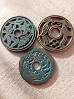 3 Chinese Geluksamuletten/Penningen, Antiek en Kunst, Ophalen of Verzenden