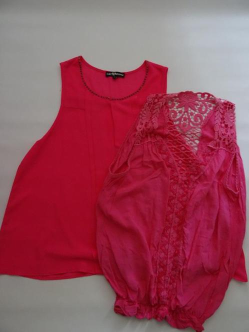2 x ROZE top / blouse maat M in ~~nieuw~~ staat, Kleding | Dames, Tops, Zo goed als nieuw, Maat 38/40 (M), Roze, Zonder mouw, Verzenden
