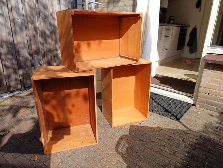 Houten kisten/bakken opberg of stelling, Huis en Inrichting, Woonaccessoires | Kisten, Gebruikt, 50 tot 75 cm, Minder dan 50 cm